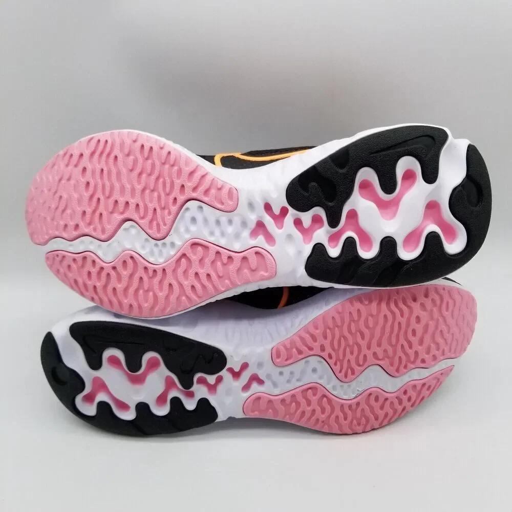 Nike Women's Renew Run Running‎ Shoes Size 5.5 Black Orange Pink Sneakers - Picture 6 of 7